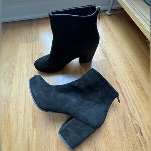 Rachel Comey Black Suede Heeled Boots 6.5